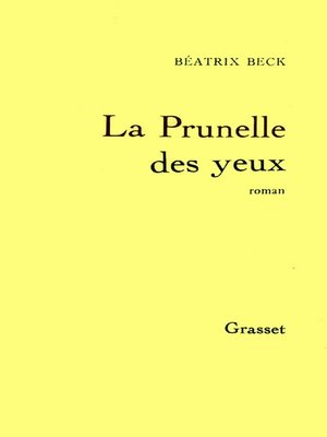 cover image of La prunelle des yeux